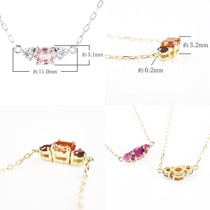 PPR-3 in a Row Pendant with Chain