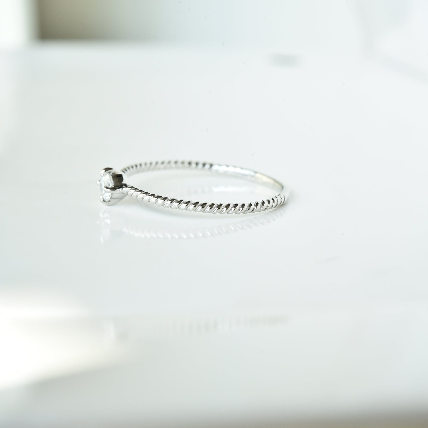 Twisted Solitaire Ring