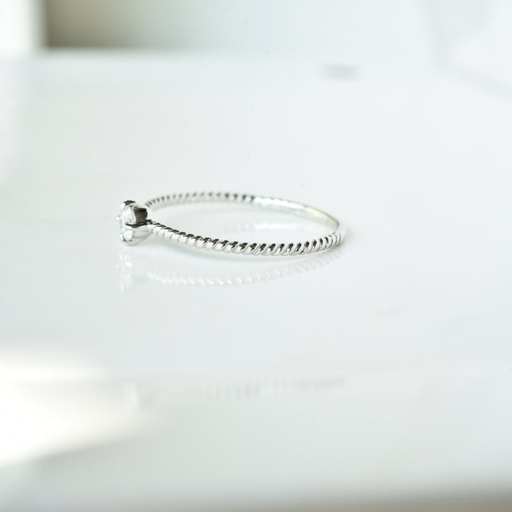 Twisted Solitaire Ring