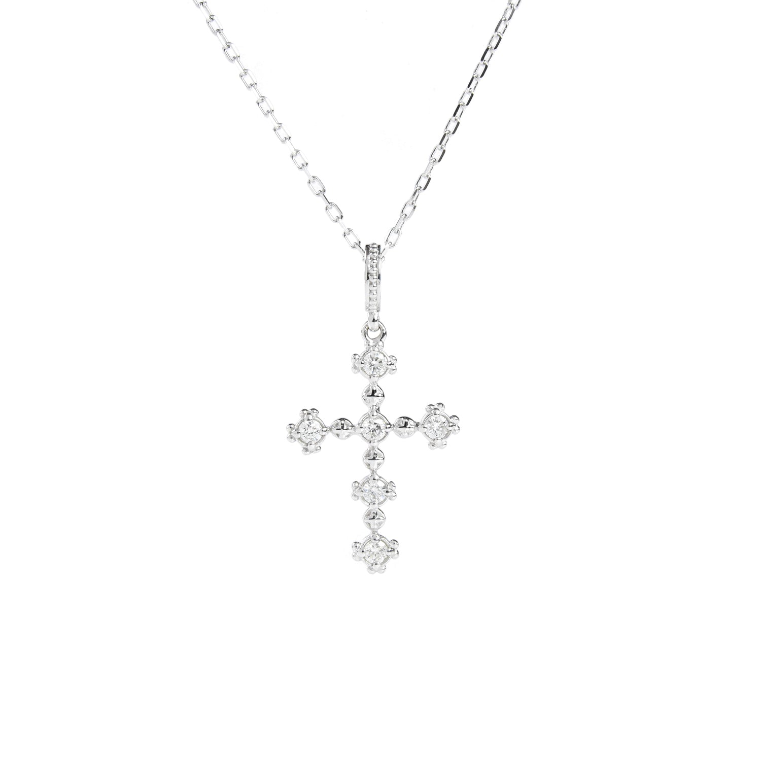 Cross in Diamonds Pendant with Chain