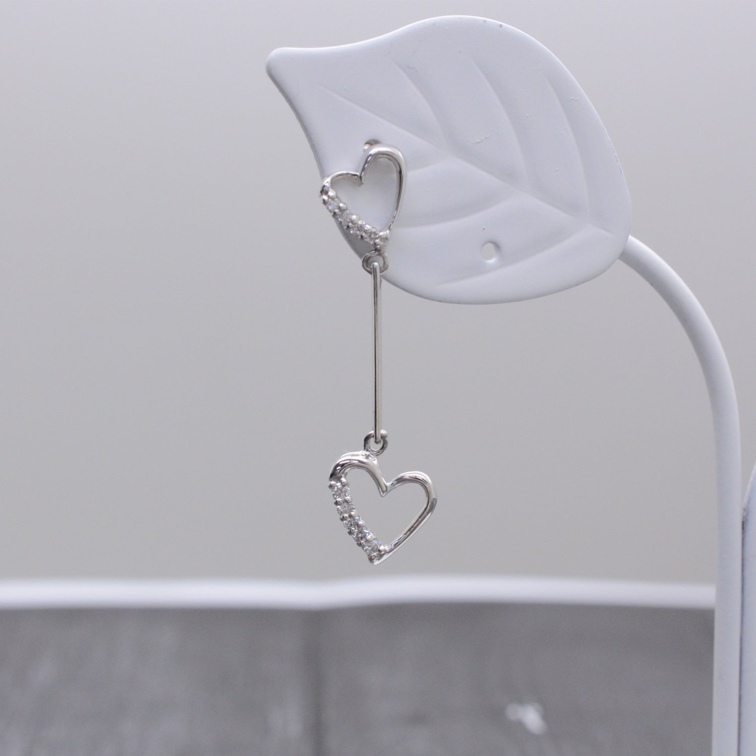2 Heart Dangling Earrings