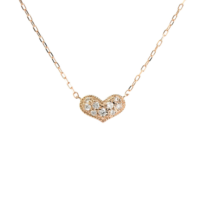 Diamond Studded Heart Pendant with Chain
