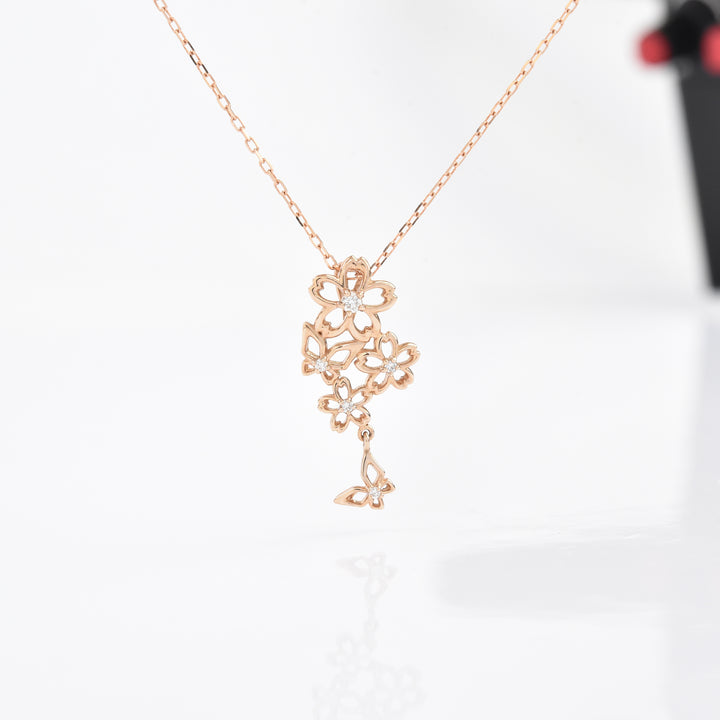 Flower N Butterfly Pendant with Chain