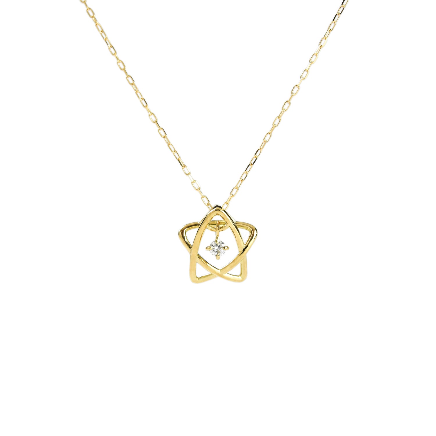 Star N Hanging Solitaire Pendant with Chain