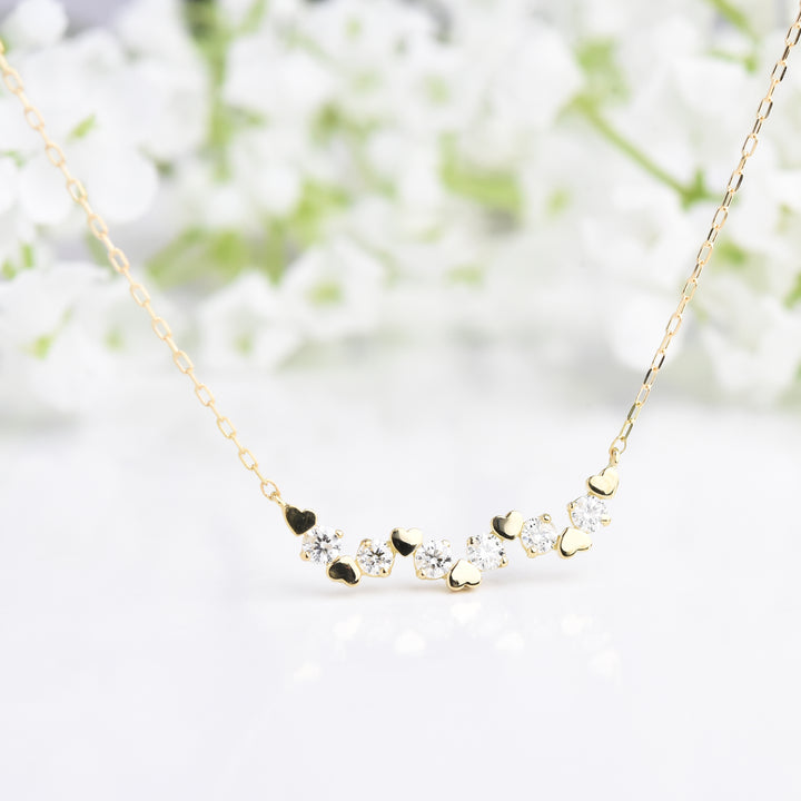 Heart n Diamond Pendant with Chain