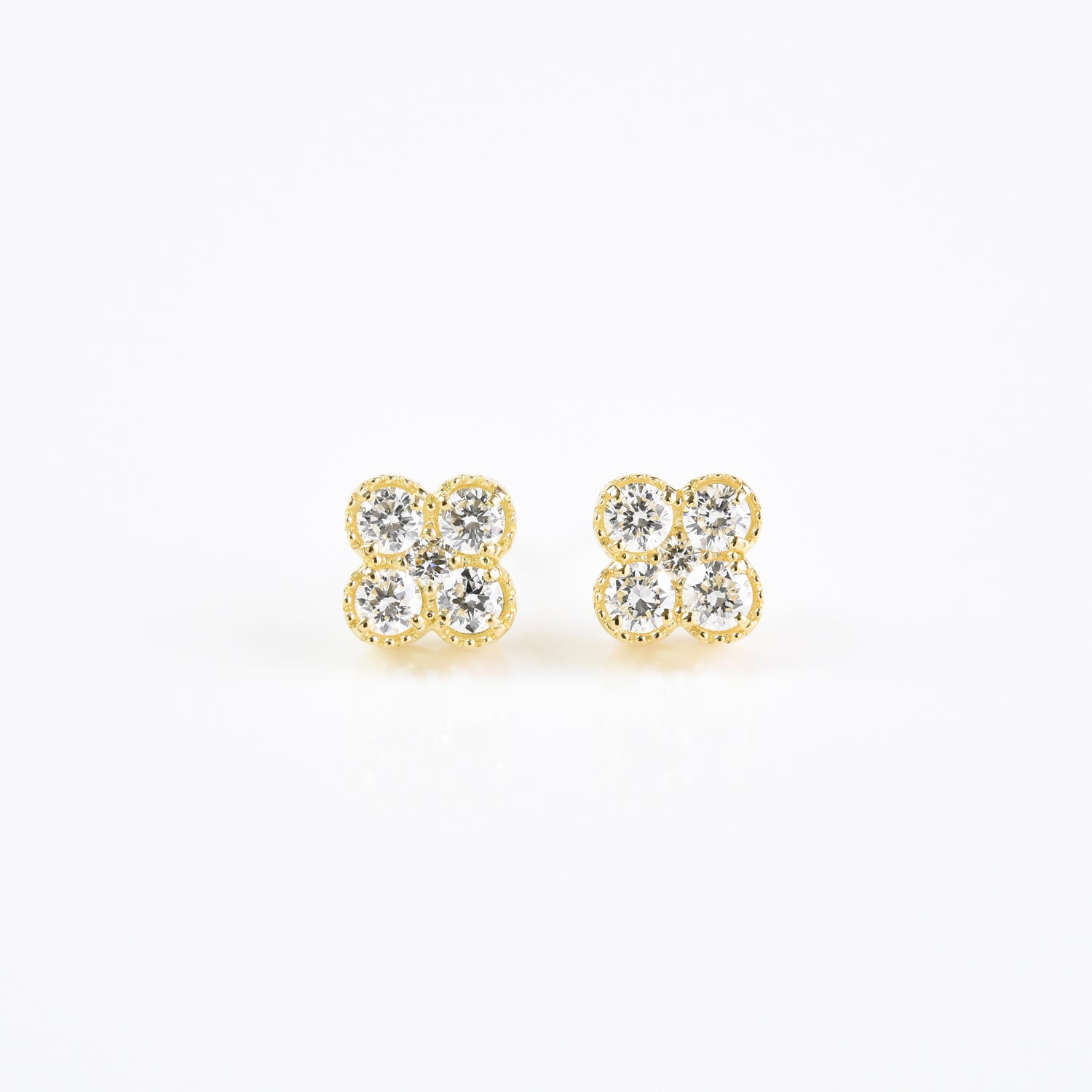 5 Diamond Flower Earrings