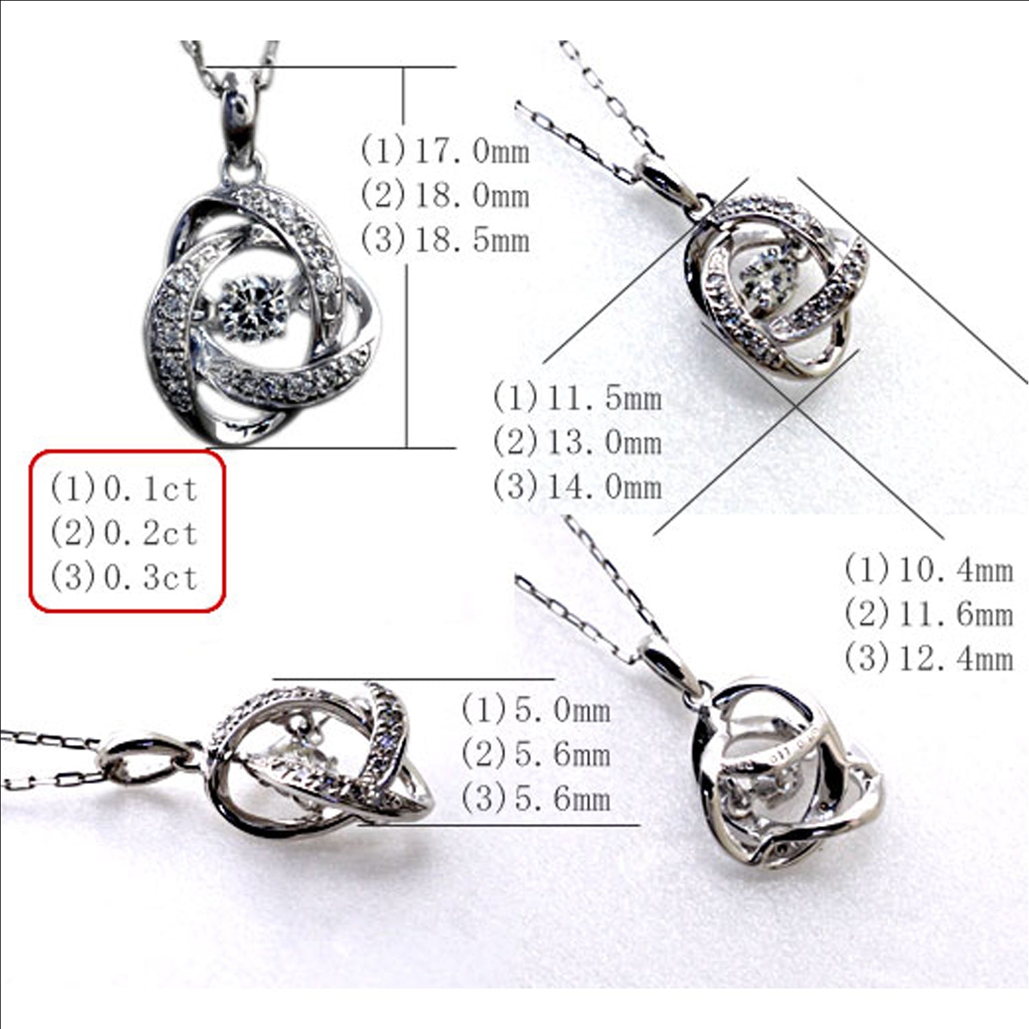 Ribbon Diamonds Pendant With Chain