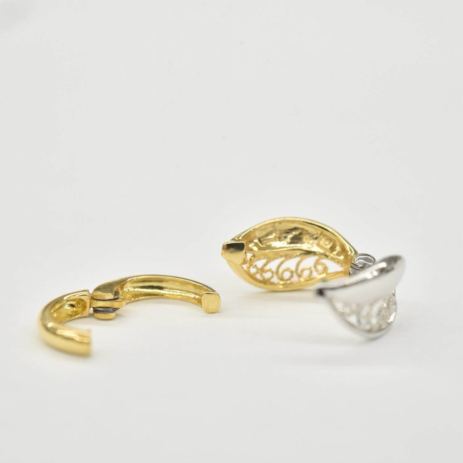 2 Color Leaf Ear Cuffs