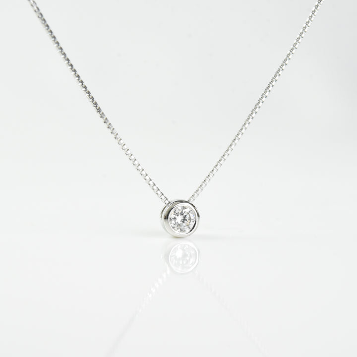 Single Diamond Pendant with Chain