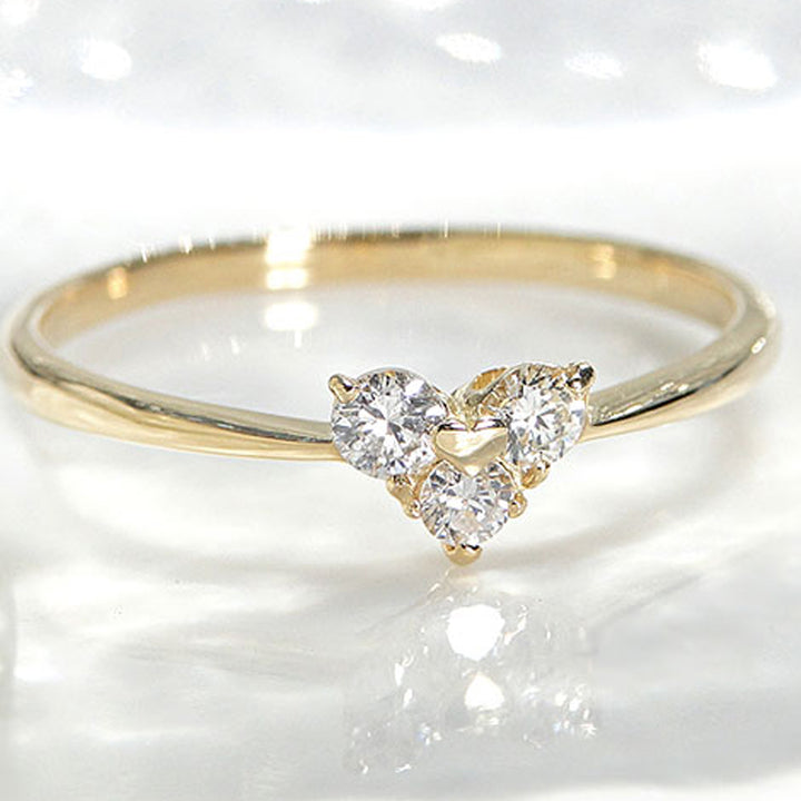 3 Diamond Heart Ring
