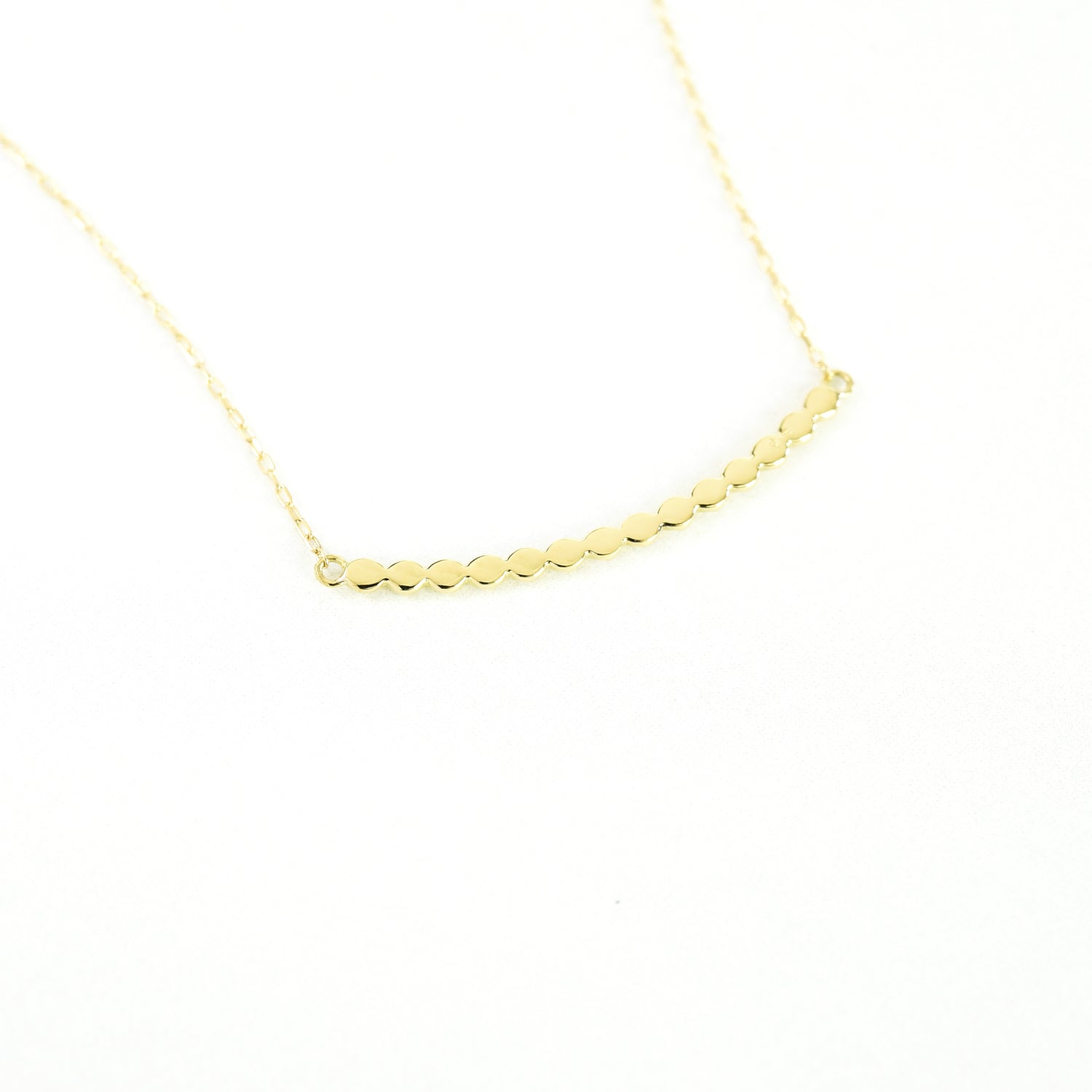 Diamond Curve Line Pendant with Chain