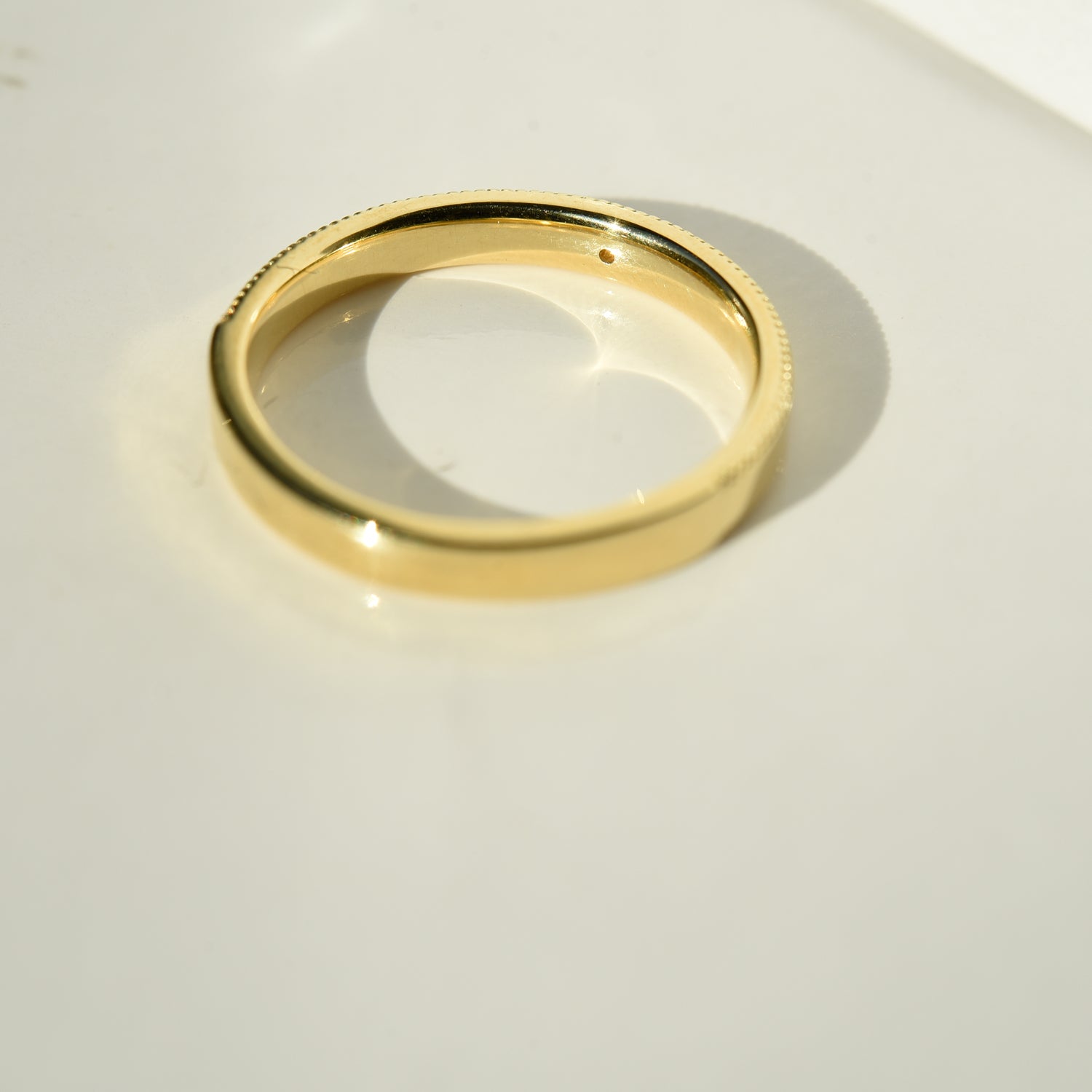 Single Diamond Band Ring