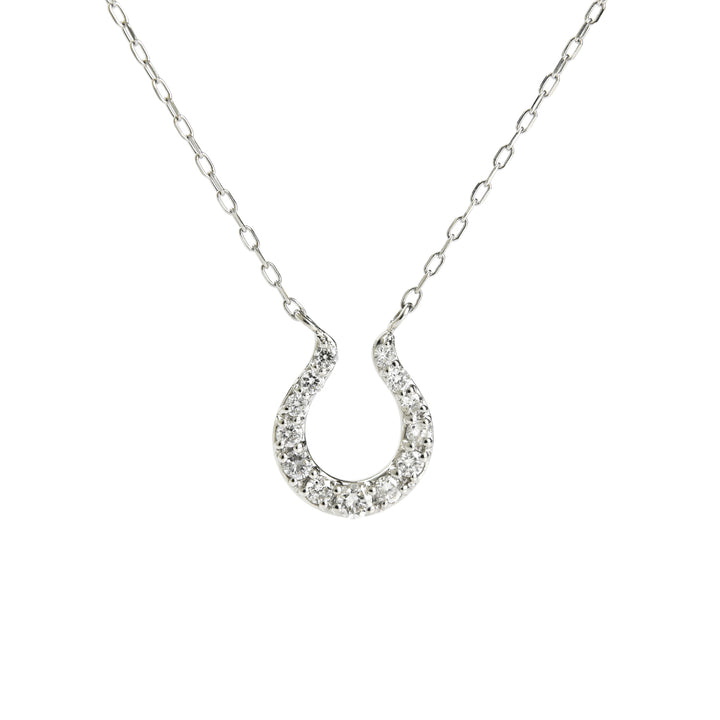 Diamond U Pendant with Chain