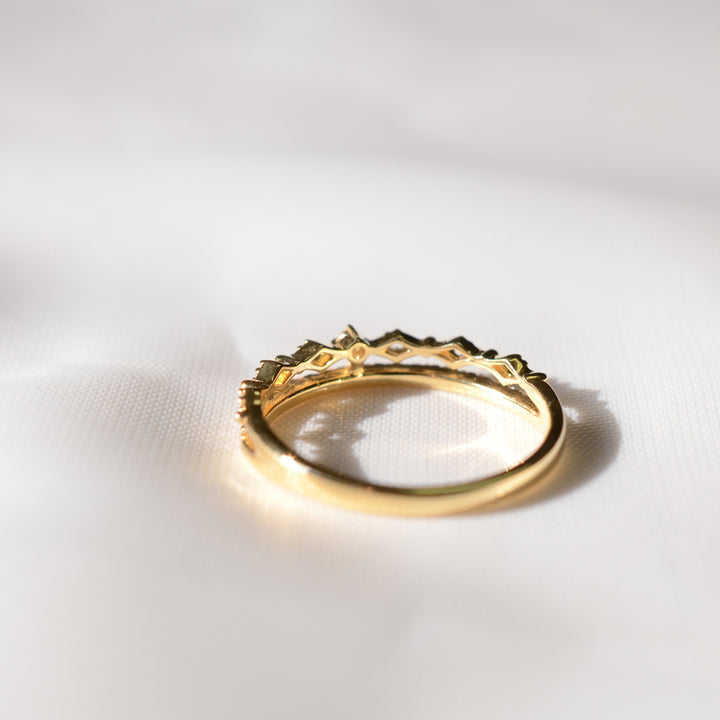 2 Line Venetian Diamond Ring
