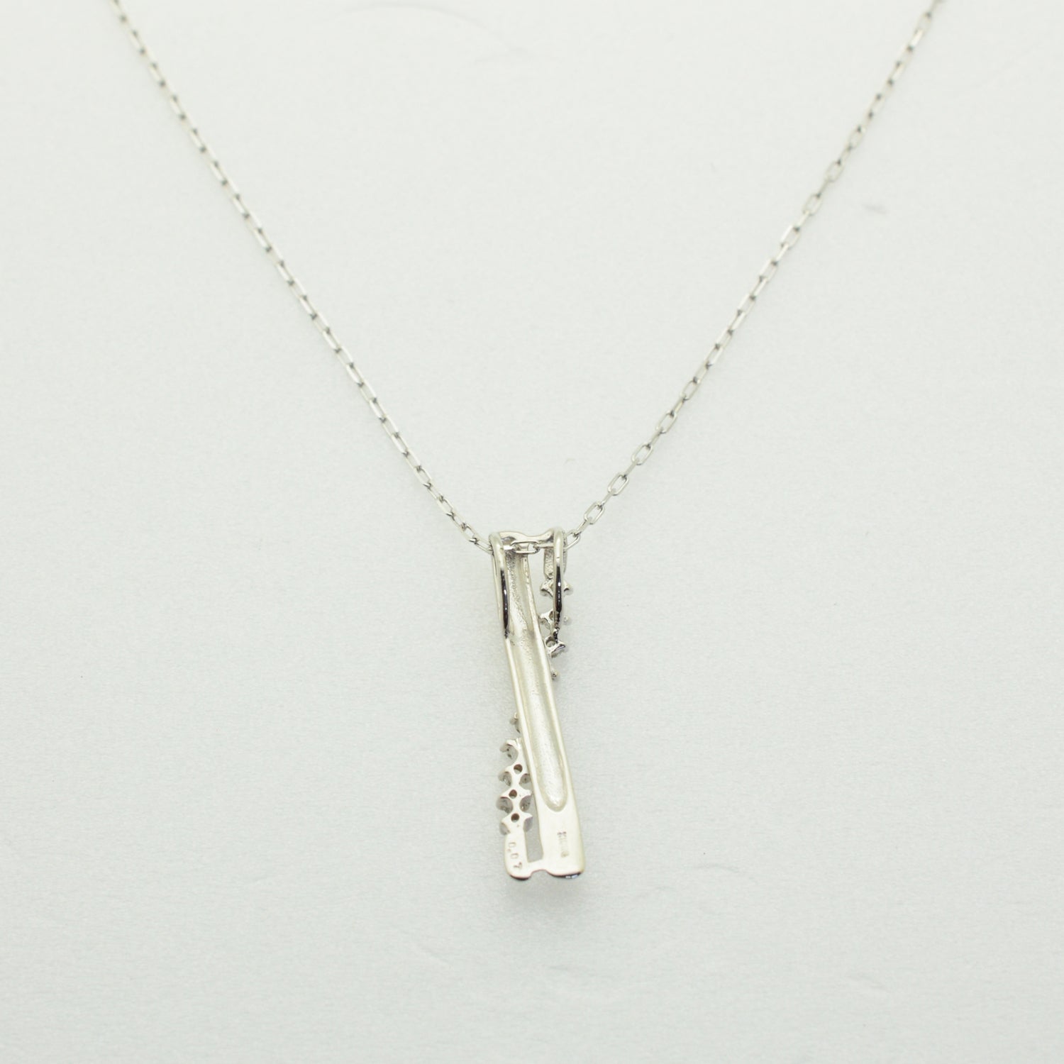 4 Slanting Diamonds Pendant with Chain