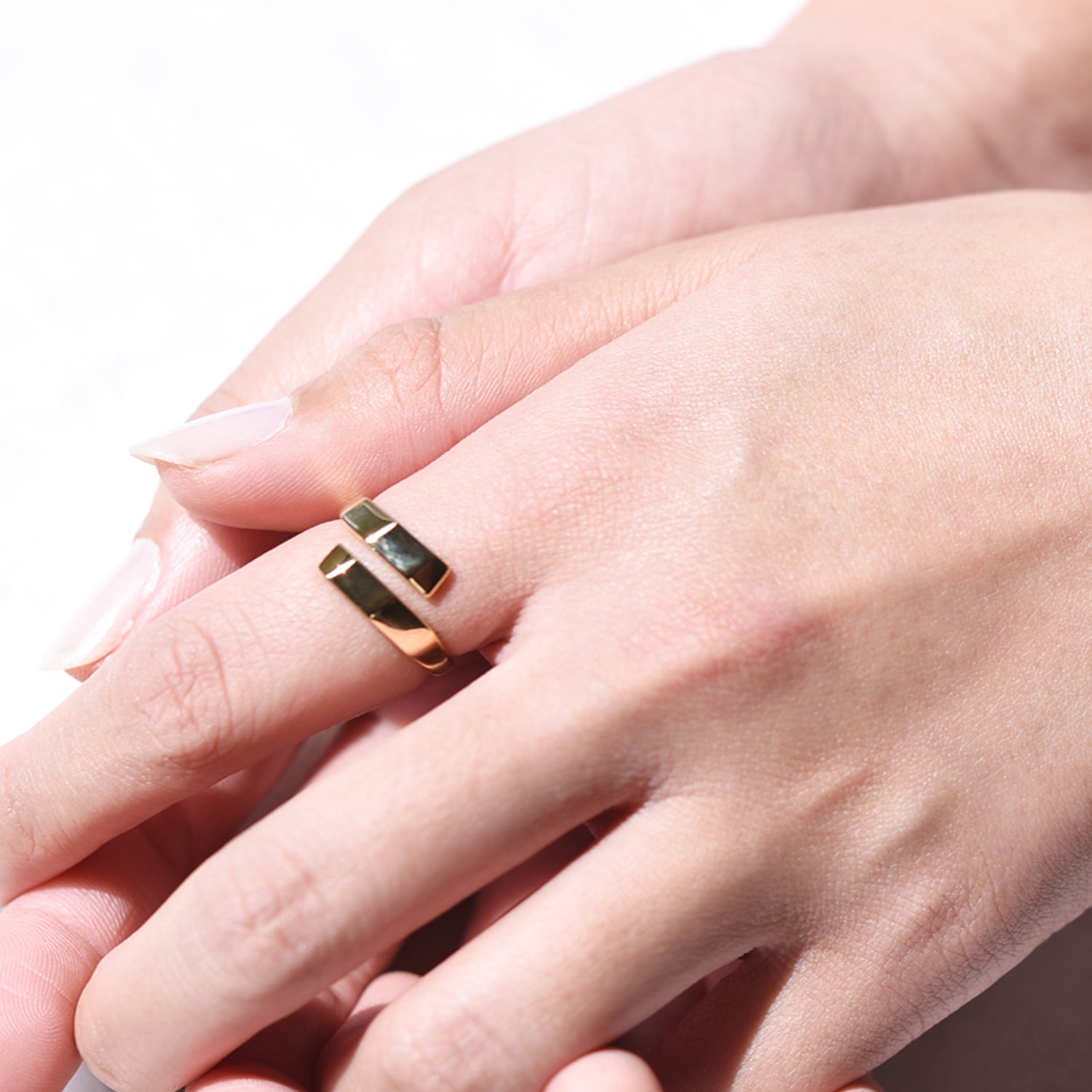 Solid Metal Geometrical Ring