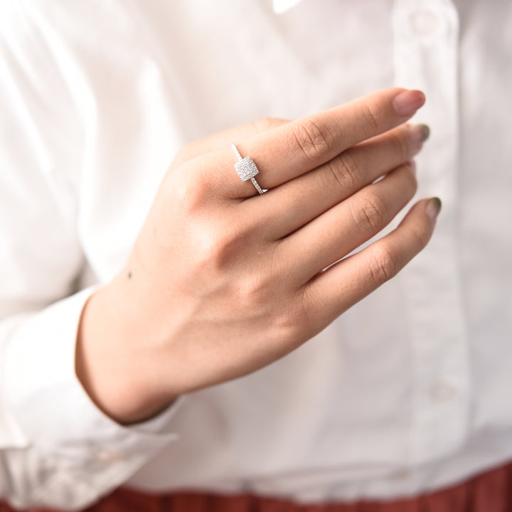 Square Diamonds Ring