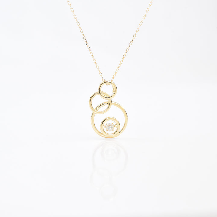 4 Diap0089-4 Rounds N a Solitaire Pendant with Chain