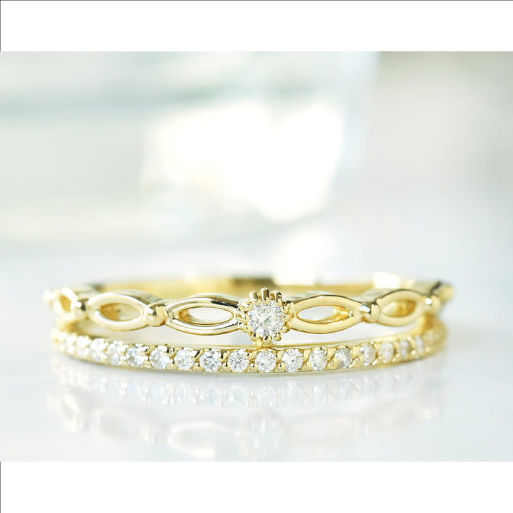 Curve Venetian Diamond Ring