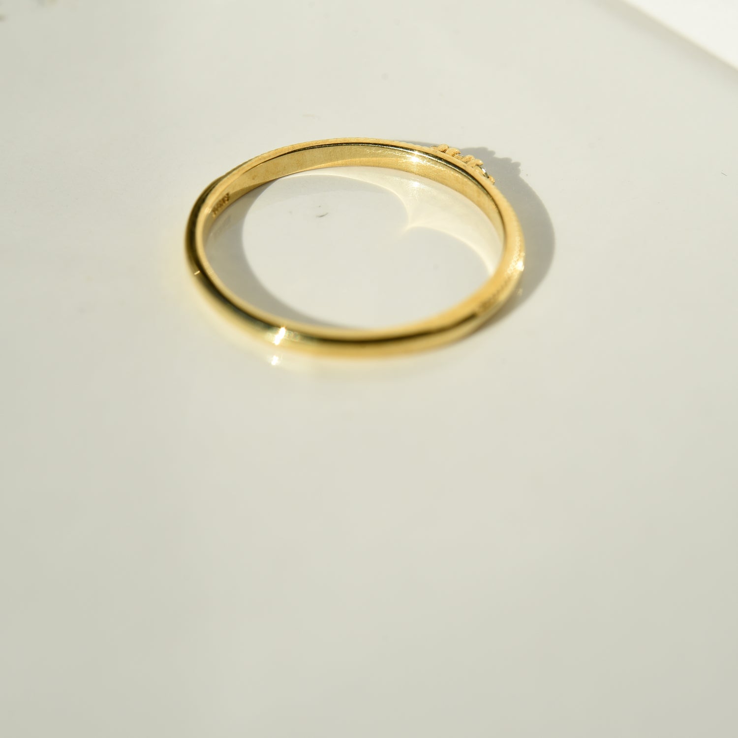 3 Diamond Texture Ring