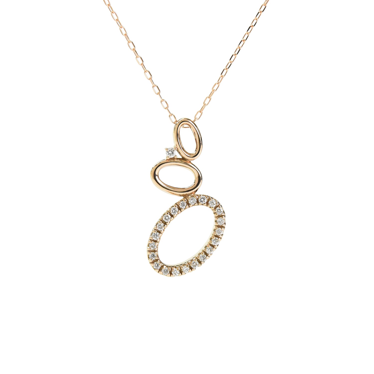Ovals N Diamonds Pendant with Chain