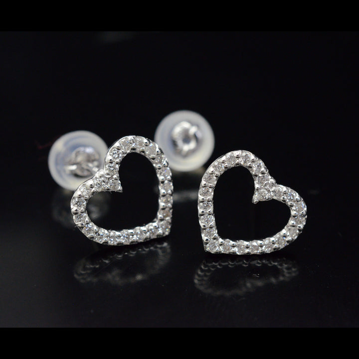 Diamond Heart Earrings