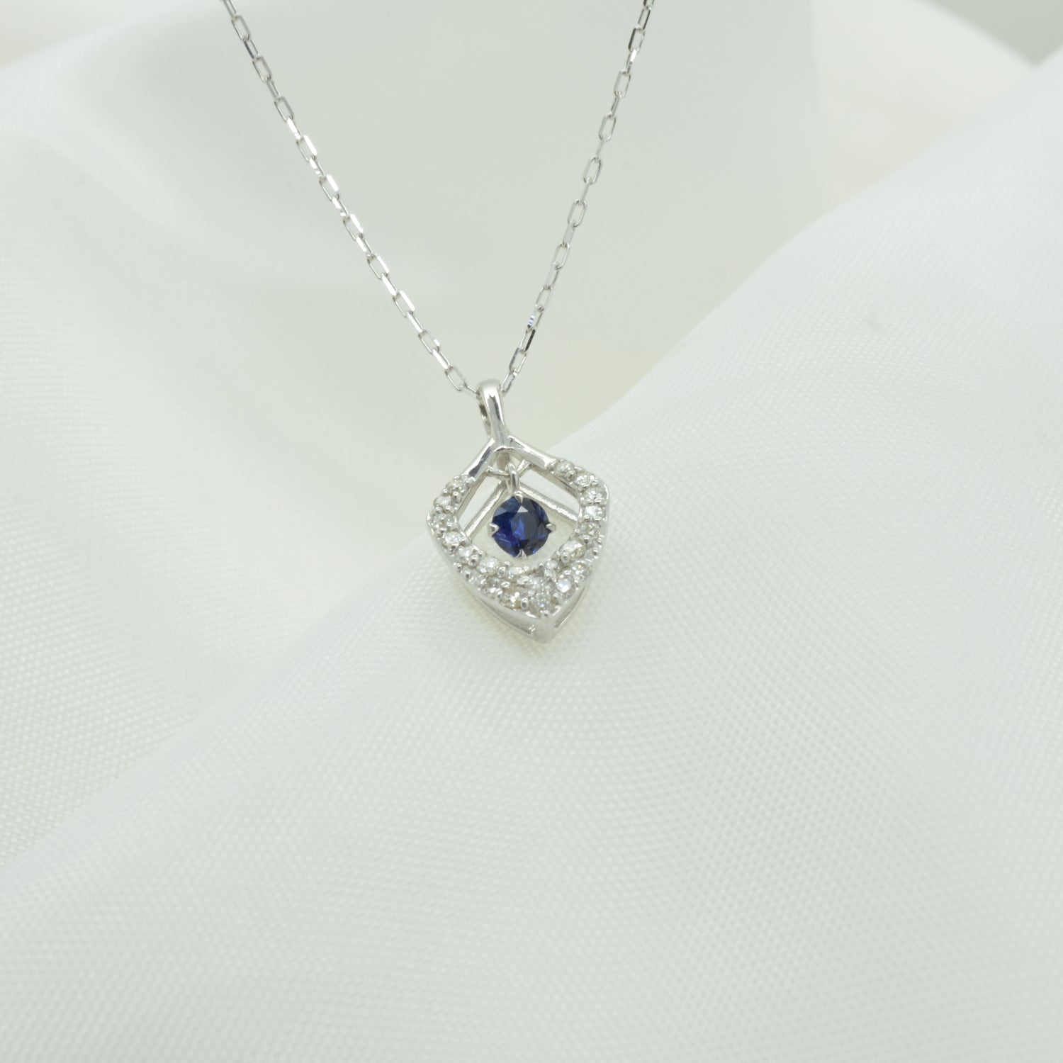 Sapphire Drop Diamond Ring
