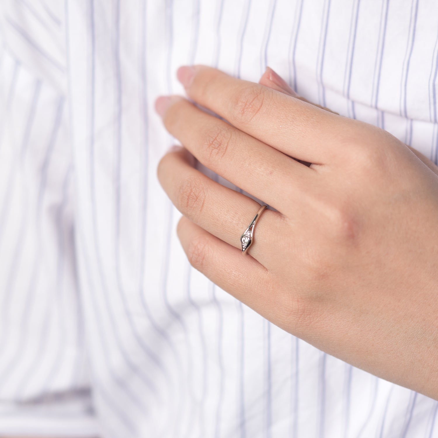 3 Heart Diamond Ring