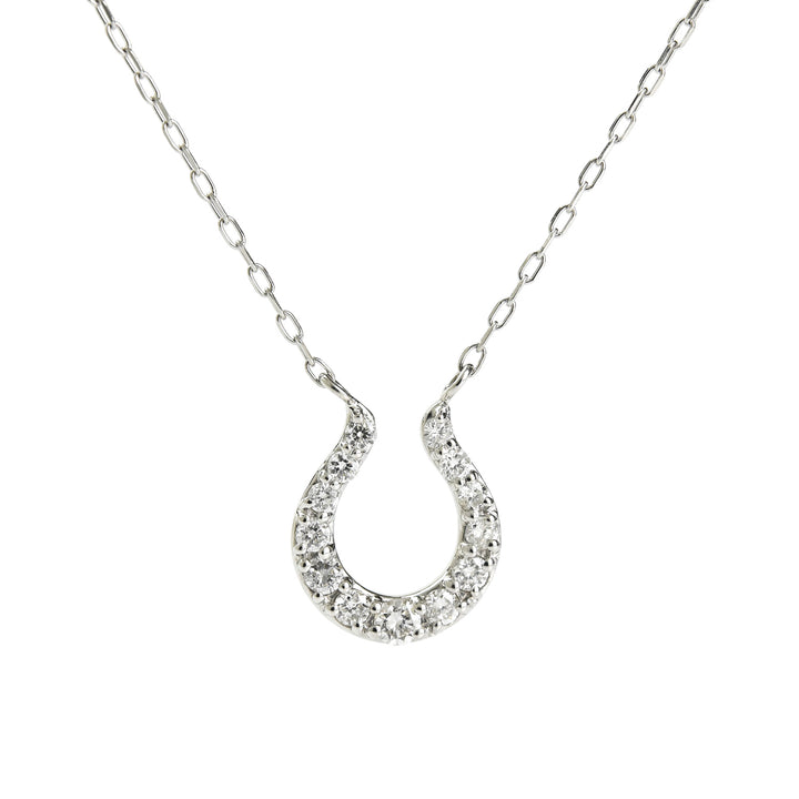 Diamond U Pendant with Chain