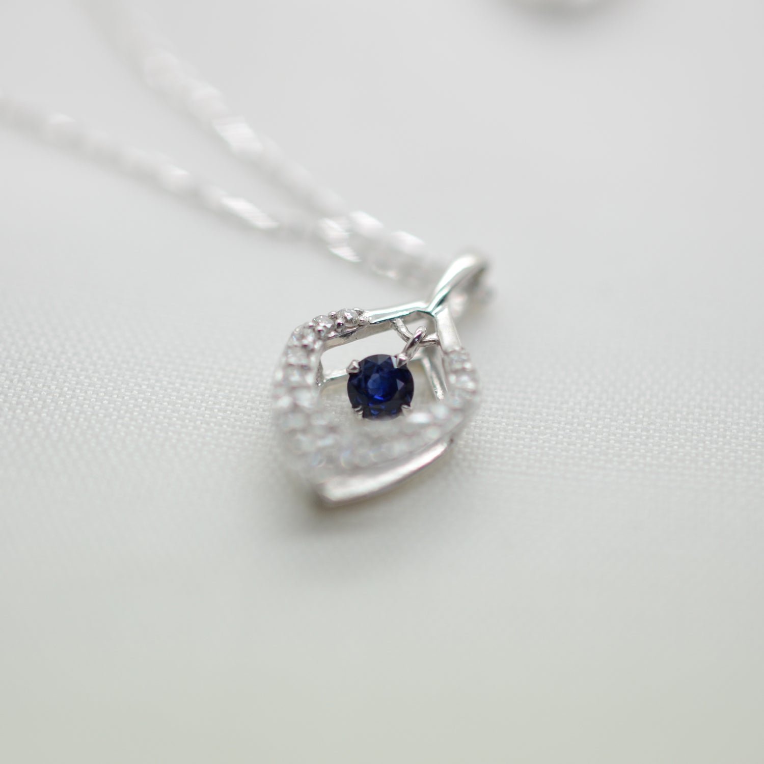 Sapphire Drop Diamond Ring