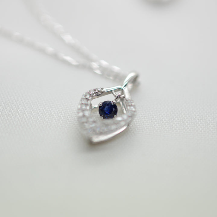 Sapphire Drop Diamond Ring