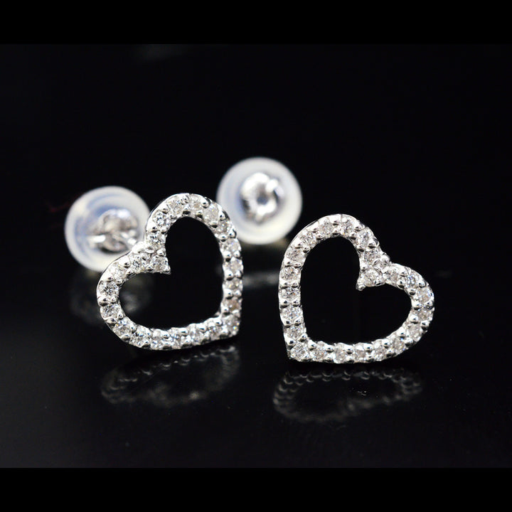 Diamond Heart Earrings