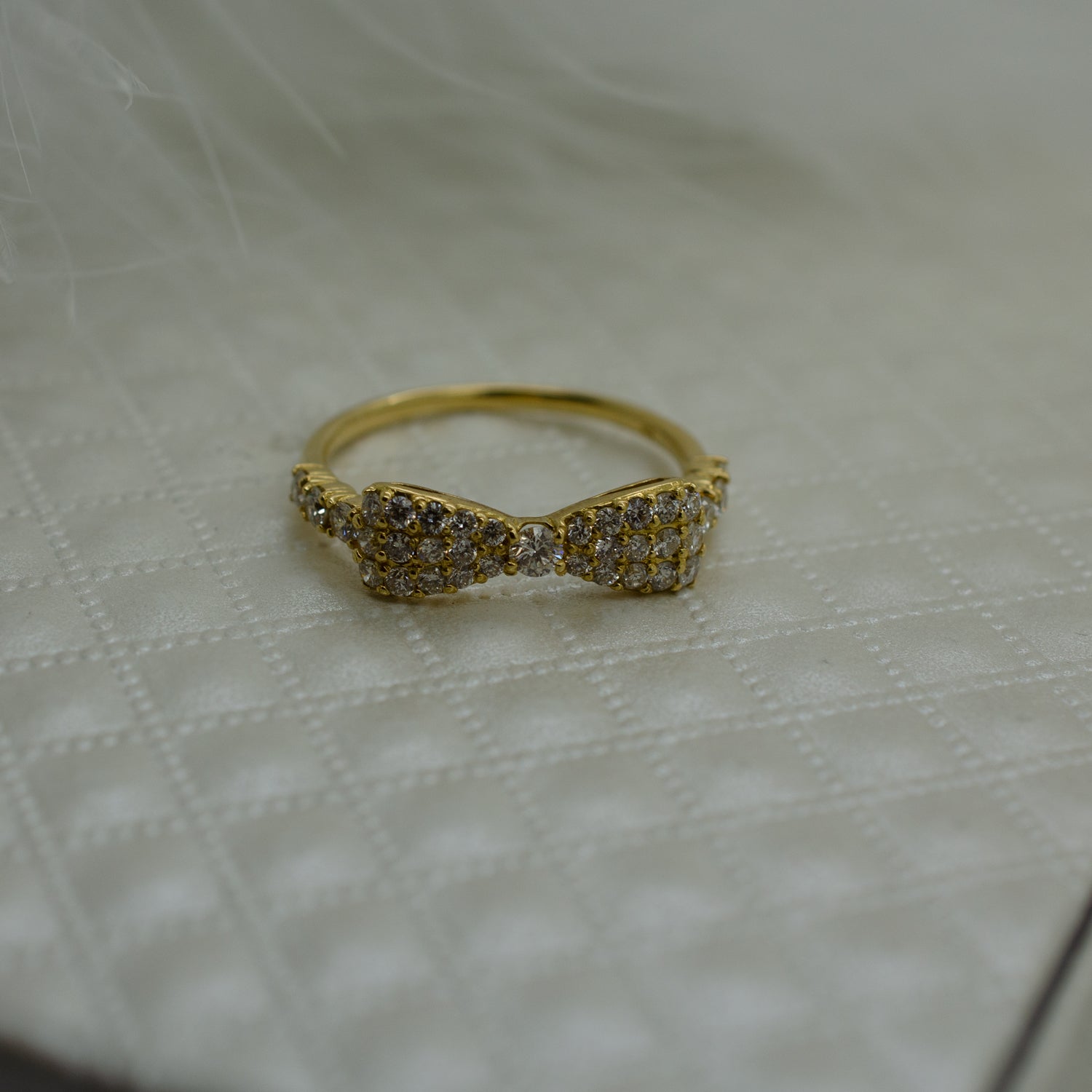 All Diamond Bow Ring