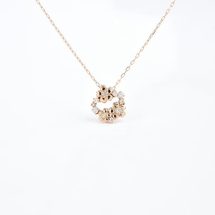 Flower N Diamonds Pendant with Chain