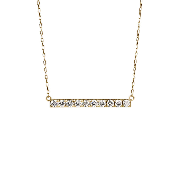 Staright Line Diamonds Pendant With Chain