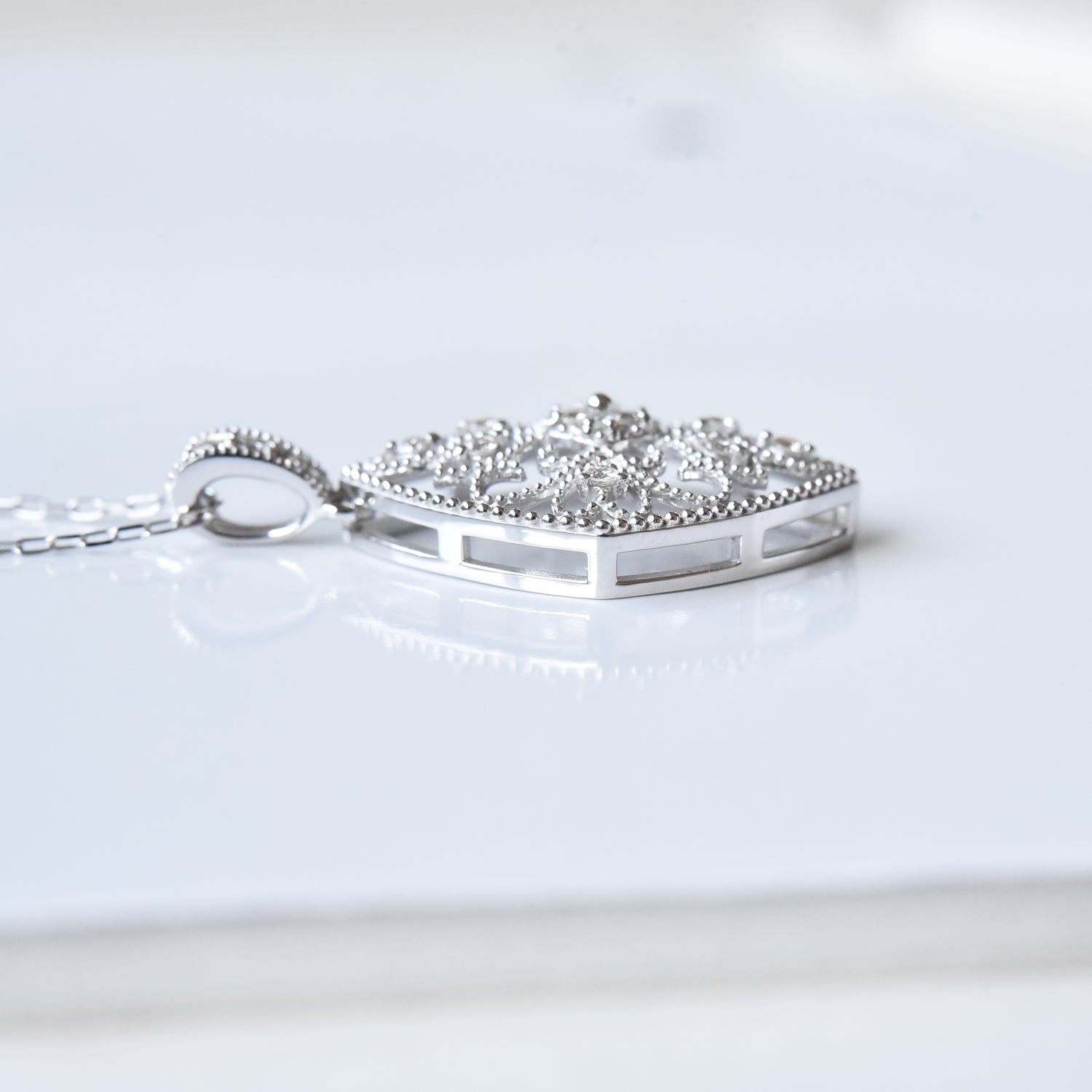 Kite Shape Diamond Pendant with Chain