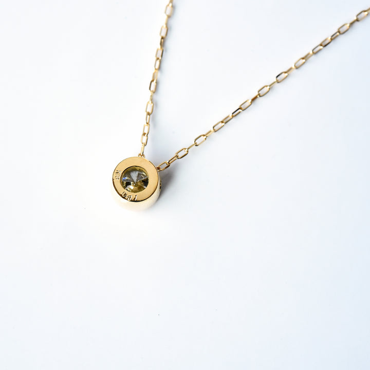 Single Diamond Pendant with Loop Chain