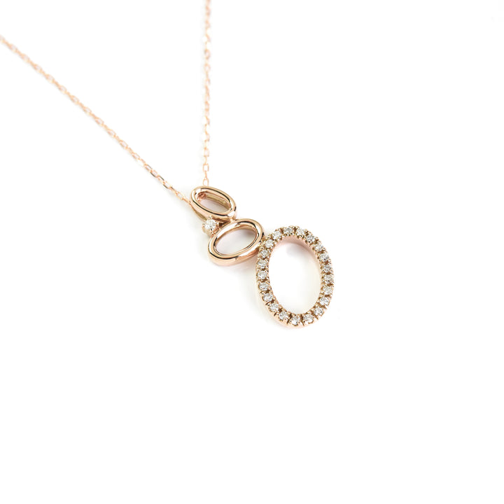 Ovals N Diamonds Pendant with Chain