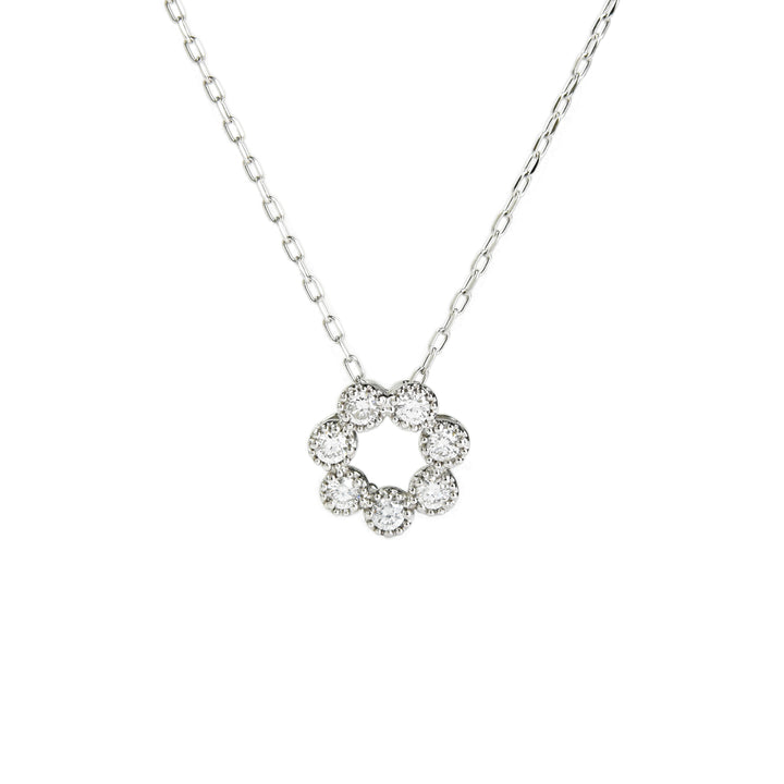 Diamond Round Pendant with Chain