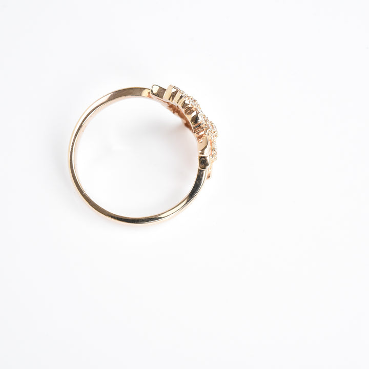 Flower N Leaf Diamond Ring