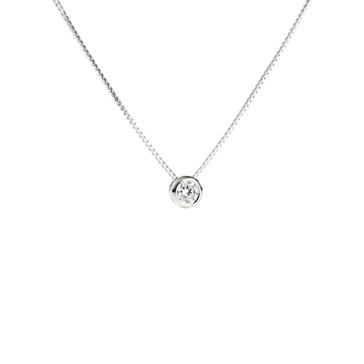Single Diamond Pendant with Chain