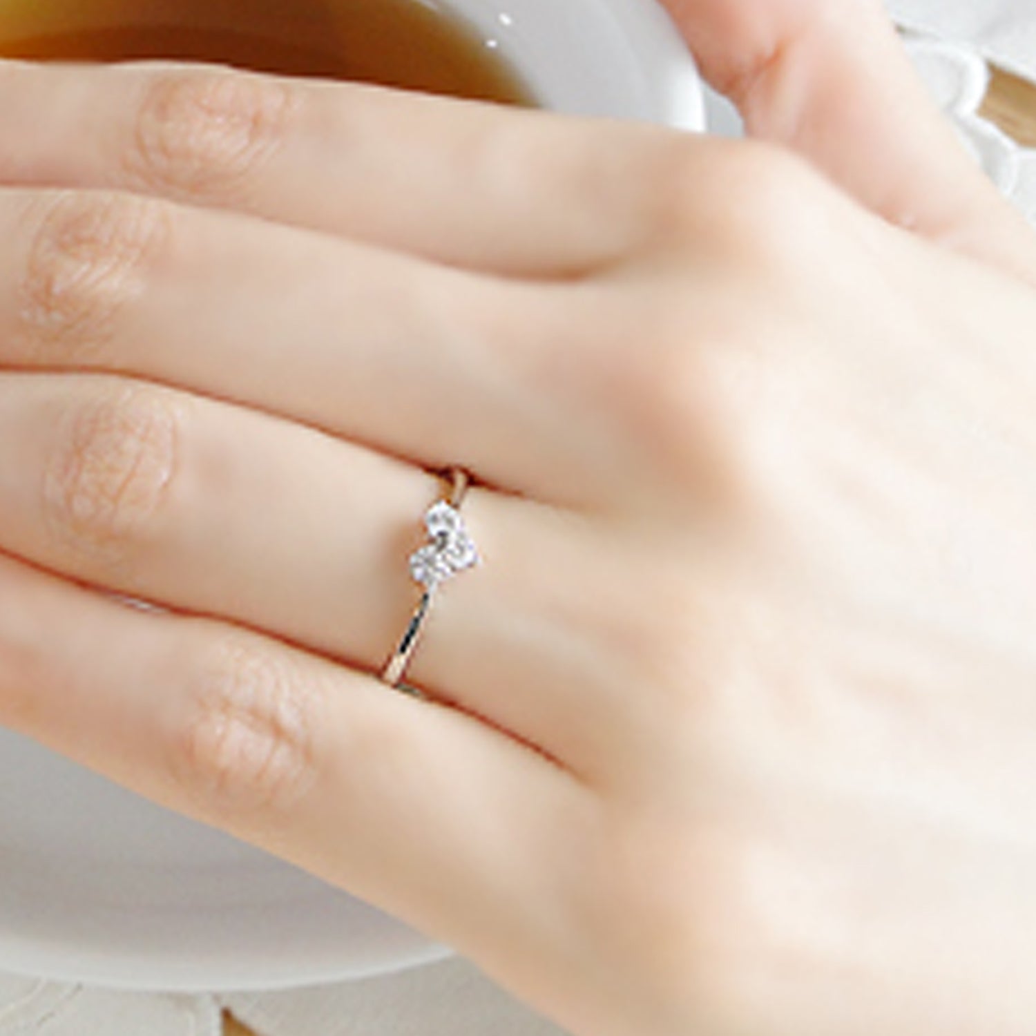 3 Diamond Heart Ring