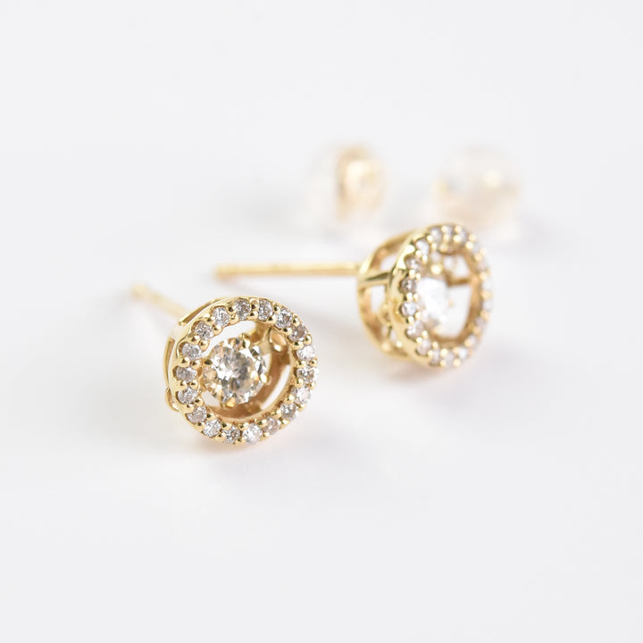 Diamond Halo Earrings