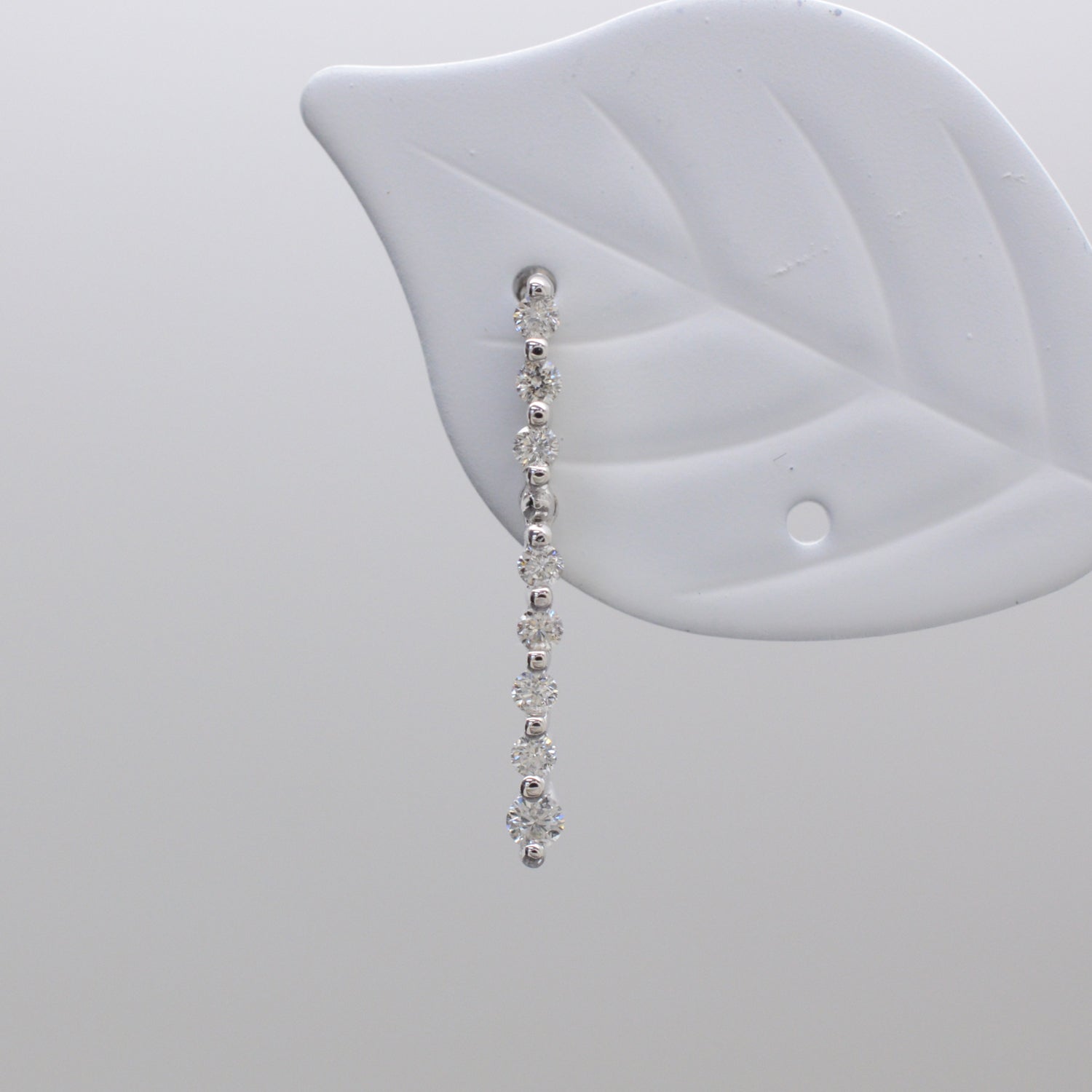 Diamond Line Dangling Earrings