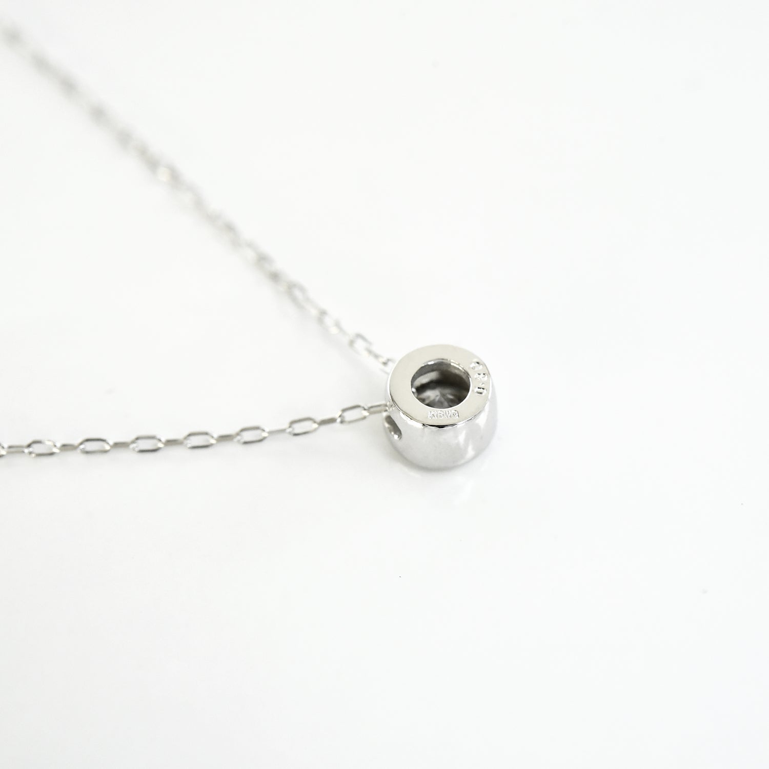Single Diamond Pendant with Loop Chain