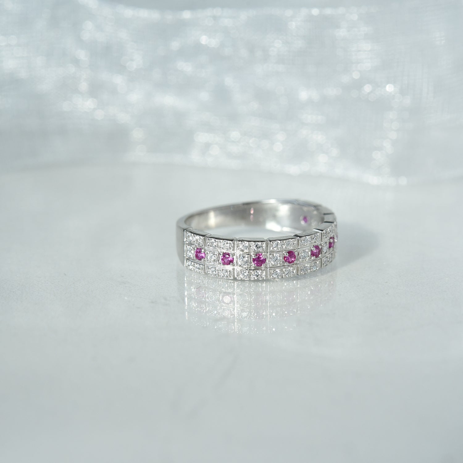 Ruby n Diamond Band Ring