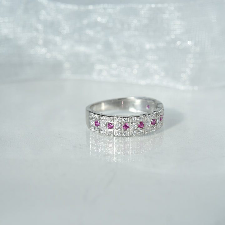 Ruby n Diamond Band Ring