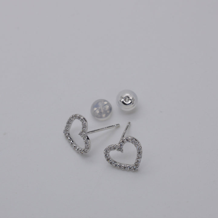 Diamond Heart Earrings