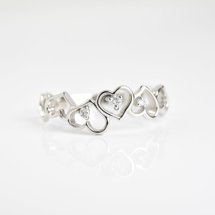 Diamonds n Hearts Ring