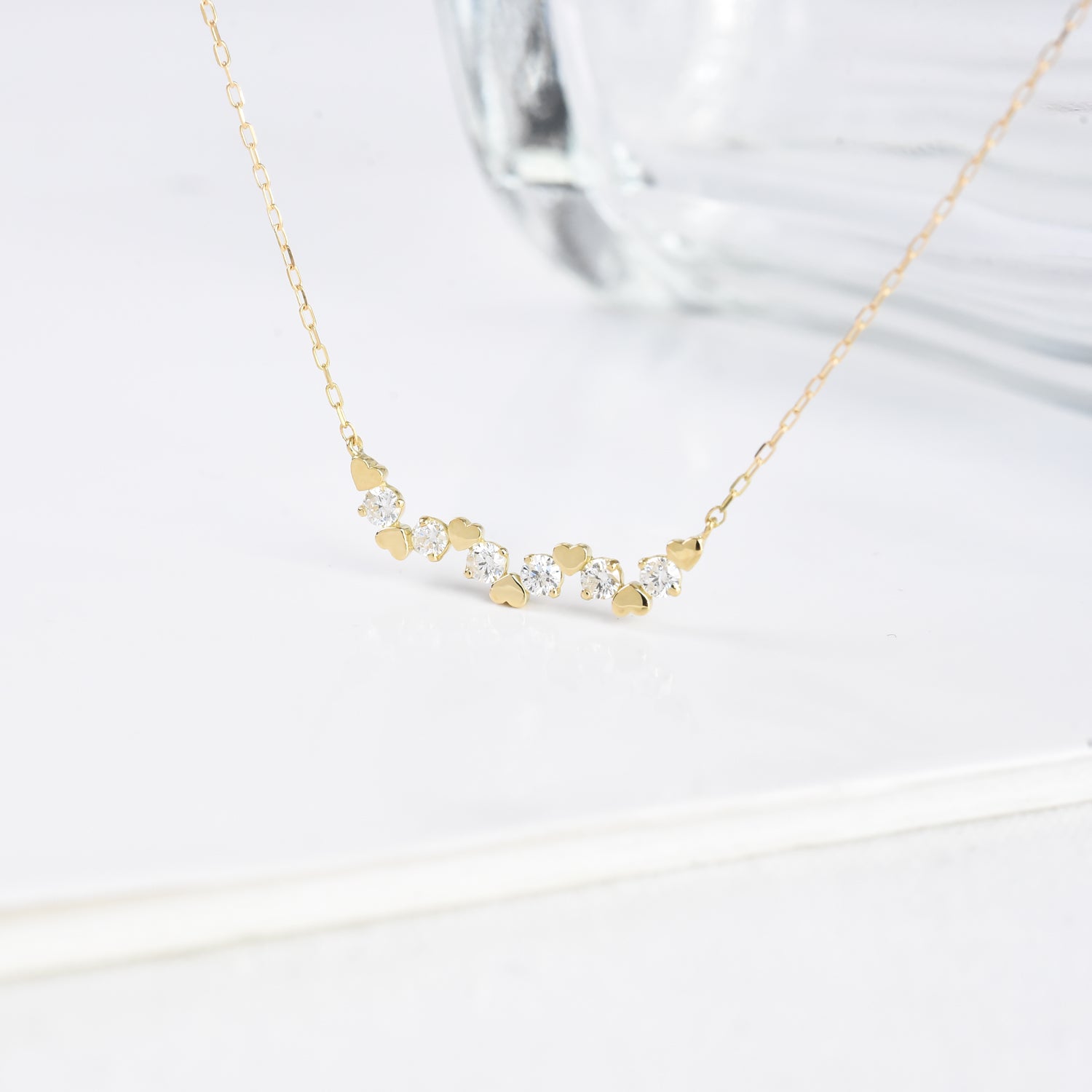 Heart n Diamond Pendant with Chain